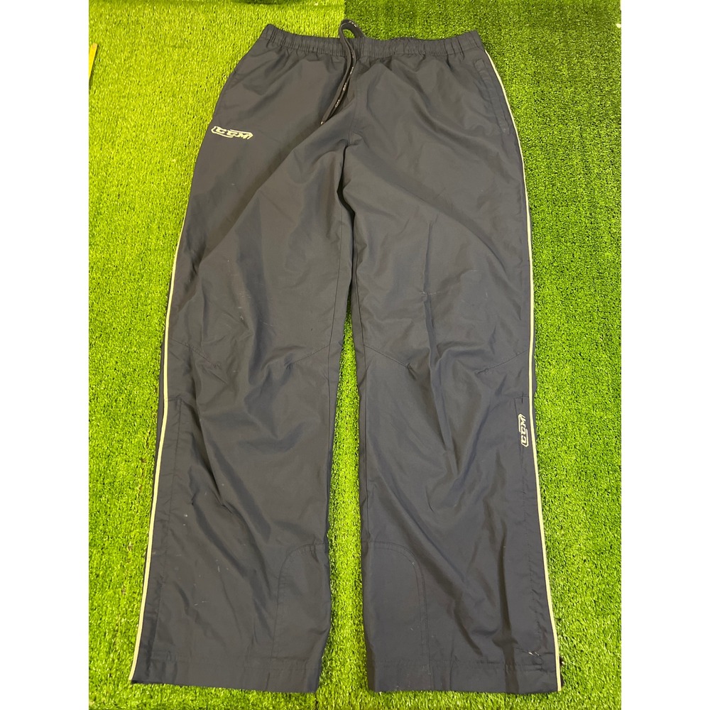 CCM Ice Hockey Windbreaker Jogger Pants Blue Mens Large Track‎ Warmup Training